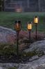 LED Solar-Fackeln ,Flame Mini', 3er Set Dämmerungssensor, Flammen-Effekt, H 40 cm Bild 2