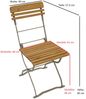 Biergarten - Garnitur MÜNCHEN 3-teilig (2x Stuhl, 1x Tisch 77cm rund), Flachstahl verzinkt + Robinie Bild 4
