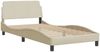 vidaXL Bett mit Matratze "Dover" Creme 100x200 cm Stoff 3208349 Bild 4