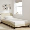 vidaXL Bett mit Matratze "Dover" Creme 100x200 cm Stoff 3208349 Bild 3