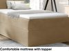 MEBLINI Kinderbett mit Bettkasten MINO 1 100x200 Rechts – H3/Hellbraun Samt Gepolstert Einzelbett mit Matratze - Polsterbett mit Stauraum - Bett mit Kopfteil – Stauraumbett Bild 4