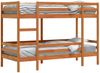 vidaXL Etagenbett Wachsbraun 90x190 cm Massivholz Kiefer 3284223 Bild 4