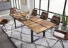 Baumtisch Mango 240x100x76 natur lackiert / Epoxid schwarz, U-Beine anthrazit glänzend EPOXY Bild 3