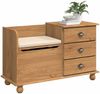 vidaXL Sitzbank mit Stauraum mit Speicher ASKIM Braun 100 x 39 x 62 cm 4105439 Bild 3
