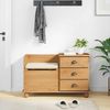 vidaXL Sitzbank mit Stauraum mit Speicher ASKIM Braun 100 x 39 x 62 cm 4105439 Bild 4