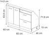 Küchenschrank für Dachschrägen R-Line Weiß Landhaus 120 cm 2er Set Vicco Bild 2