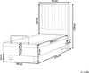 Bett verstellbar Bouclé CASTELLAN 90 x 200 cm Cremeweiß Bild 2