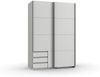 Schwebetürenschrank >Eugenio< in Weiß - 135x198x64cm (BxHxT) Bild 2