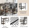 Etagenbett mit Schreibtisch & Kleiderschrank 208x173x160 cm, Schwarz, Eisen (ohne Matratze) Bild 4