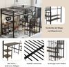 Etagenbett mit Schreibtisch & Kleiderschrank 208x173x160 cm, Schwarz, Eisen (ohne Matratze) Bild 4