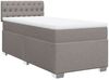 vidaXL Boxspringbett mit Matratze Taupe 90x200 cm Stoff 3288082 Bild 3