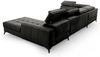 Wohnlandschaft Schlafsofa AGNESA Stoff Salvador Schwarz Ottomane Rechts Bild 3