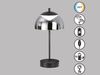 2er SET kabellose Tischlampen Schwarz / Rauchglas dimmbar, Höhe 35cm Bild 5