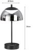 2er SET kabellose Tischlampen Schwarz / Rauchglas dimmbar, Höhe 35cm Bild 4