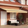 vidaXL Manueller Markisenrahmen mit LEDs Gelb, Weiß, Anthrazit 4 x 2 m 3420783 Bild 3