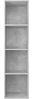 vidaXL Bücherregal/TV-Schrank Betongrau 36x30x143 cm Holzwerkstoff 800148 Bild 4