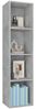 vidaXL Bücherregal/TV-Schrank Betongrau 36x30x143 cm Holzwerkstoff 800148 Bild 3