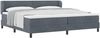 vidaXL Boxspringbett mit Kopfteil Dunkelgrau 200 x 200 cm Samt 3340407 Bild 2