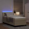 vidaXL LED Boxspringbett Hellgrau und Weiß 80 x 200 cm Cordstoff 3337578 Bild 5