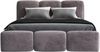 Polsterbett STAR 140x200 mit Matratze, Bettkasten und Lattenrost. Farbe: Grau 16 Bild 3