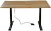KAWOLA Schreibtisch LORA elektrisch höhenverstellbarer Schreibtisch 140x85cm mit Baumkante massiv Bild 3
