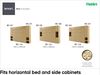 MEBLINI Hängeschrank für Horizontal Schrankbett Bed Concept - Wandschrank mit Ablagen und Teleskopen - Wandregal - BC-15 für 160x200 Horizontal - Artisan Eiche Bild 2