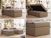 Boxspringbett 90x200 Polsterbett ZERO 90 Einzelbett ohne Kopfteil, inkl. Stauraum & Multipocket-Matratze, Hotelbett - Braun Kunstleder - H3 - Topper Visco Bild 2