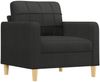 vidaXL Sessel mit Hocker Schwarz 60 cm Stoff 3200997 Bild 4