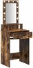 vidaXL Schminktisch mit Speicher Braun 50 x 41 x 140 cm Holzwerkstoff 865158 Bild 4