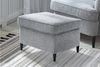 Hocker OMADO Polsterhocker Sitzhocker Stoff grau 63 cm Bild 2