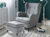 Hocker OMADO Polsterhocker Sitzhocker Stoff grau 63 cm Bild 3