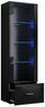 SONNI Glasvitrine Glasvitrinen mit led beleuchtung,55x35x172cm,weiB hochglanz Modern Bild 2