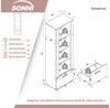 SONNI Glasvitrine Glasvitrinen mit led beleuchtung,55x35x172cm,weiB hochglanz Modern Bild 4