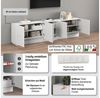 OTTO home Lowboard VELA, Höhe 60 cm, Breite 225 cm,Design mit schrägen Türen (1 St), Made in Italy, Hochglanz lackierte Fronten, TV-Board, TV-Kommode Bild 3