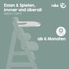 roba Plastikessbrett - Erweiterung & Zubehör für Hochstuhl Sit Up Flex, Liv Up & Born Up - Kompatibel mit Gurtsystem und Hochstuhlauflagen - Schnelle Klickbefestigung - Einfache Reinigung - Weiß Bild 3
