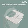 roba Plastikessbrett - Erweiterung & Zubehör für Hochstuhl Sit Up Flex, Liv Up & Born Up - Kompatibel mit Gurtsystem und Hochstuhlauflagen - Schnelle Klickbefestigung - Einfache Reinigung - Weiß Bild 4