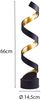 Ausgefallene LED Tischleuchte HELIX Schwarz / Gold groß, Höhe 66cm Bild 4