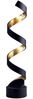 Ausgefallene LED Tischleuchte HELIX Schwarz / Gold groß, Höhe 66cm Bild 2
