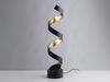 Ausgefallene LED Tischleuchte HELIX Schwarz / Gold groß, Höhe 66cm Bild 3