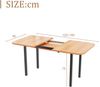 Merax Esstisch(1-St, 120-160cm Tischplatte für 4-6 Personen), ausziehbar Küchentisch Schreibtisch Holzmaserung Eisenbeine Bild 4
