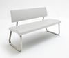Sitzbank Arco - Leder Weiß - Edelstahl - 155cm Bild 3