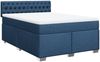 vidaXL Boxspringbett mit Matratze Blau 160x200 cm Stoff 3285952 Bild 2
