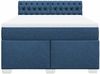 vidaXL Boxspringbett mit Matratze Blau 160x200 cm Stoff 3285952 Bild 4