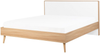Bett heller Holzfarbton / weiß 160x200 cm mit LED-Beleuchtung bunt SERRIS Bild 4
