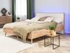 Bett heller Holzfarbton / weiß 160x200 cm mit LED-Beleuchtung bunt SERRIS Bild 3