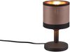 LED Tischleuchte mit Stoffschirm in Taupe/Gold, Touchfunktion, Höhe 22,5cm Bild 2