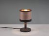 LED Tischleuchte mit Stoffschirm in Taupe/Gold, Touchfunktion, Höhe 22,5cm Bild 3