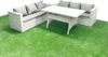 Fimous Rattan Gartenmöbel-Set 6 Sitzer mit Esstisch Hellgrau gemischt Bild 2