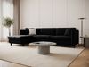 Micadoni Schlaf-Ecksofa Gloria 4-Sitzer Links Samt Schwarz 205x140 Bild 5