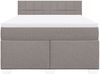 Boxspringbett mit Matratze, Stoff, Viereckige, grauer Fuß, Taupe, 160x200 cm, false Bild 4